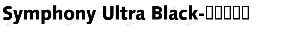 Symphony Ultra Black字体转换